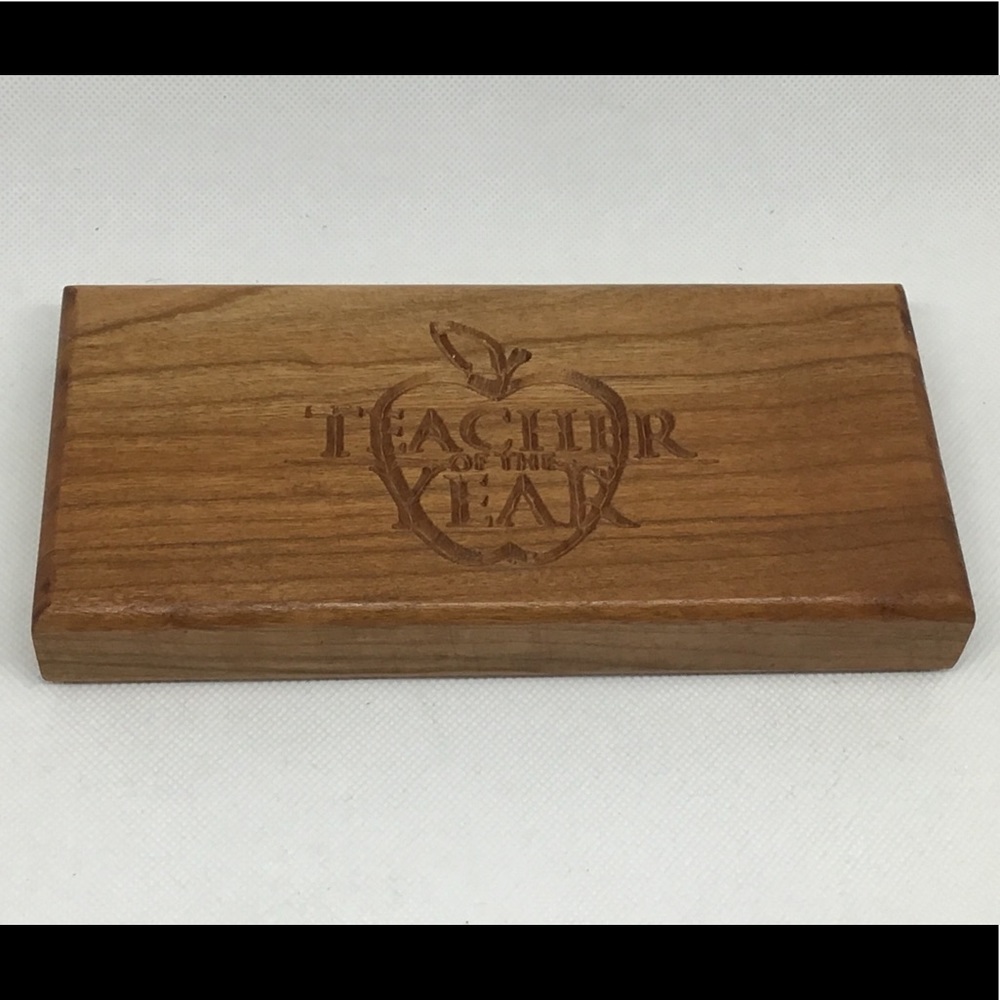 Teacher of the Year Wooden Block Decor